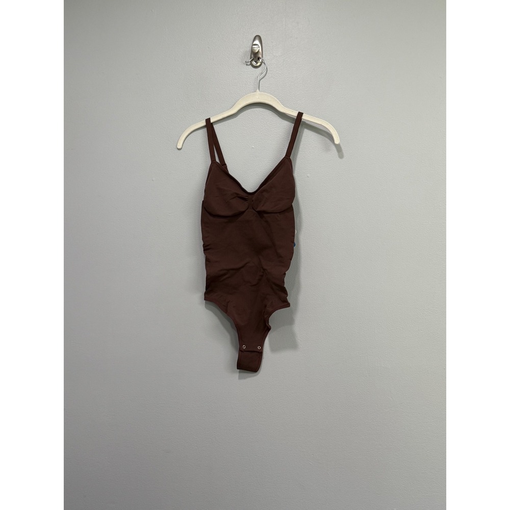 Shapellx Sensil Seamless Sculpting Bodysuit Brown 3XL/4XL Thong Snap Gusset